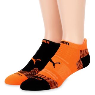 Puma 2 pk. Pro Tech Low Cut Socks, Orange/Black, Mens