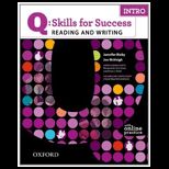 Q Skills for Success Reading and Writing Intro Student Book Pack   With Access