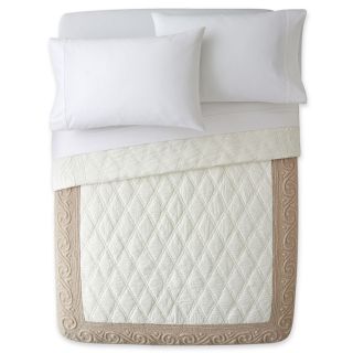 Trapunto Quilt, Ivory