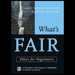 Whats Fair Ethics for Negotiators