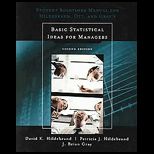 Basic Statistical Ideas for Managers   Student Solutions Manual