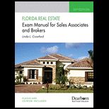 Florida Real Estate Exam Manual   With CD