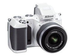 Nikon 1 V2 14.2 MP HD Digital Camera with 10 30mm VR 1 NIKKOR Lens (White)