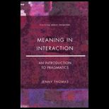 Meaning in Interaction  Introduction to Pragmatics