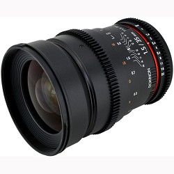 Rokinon 35mm T1.5 Aspherical  Wide Angle Cine Lens w/ De clicked Aperture Sony (