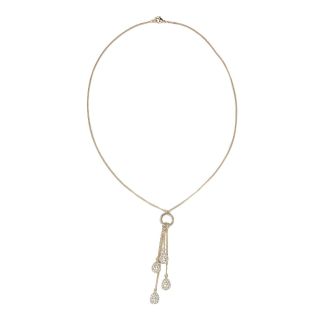 PALOMA & ELLIE Gold Tone Long Tassel with Fireball Necklace, Womens