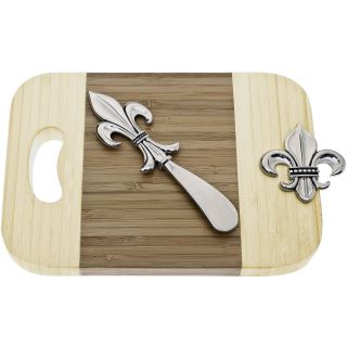 Thirstystone Fleur de Lis Mini Serving Board with Spreader