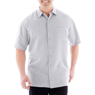 Van Heusen Short Sleeve Modern Woven Shirt Big and Tall, Gry High Rise, Mens