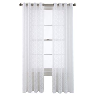 ROYAL VELVET Adair Grommet Top Curtain Panel, White