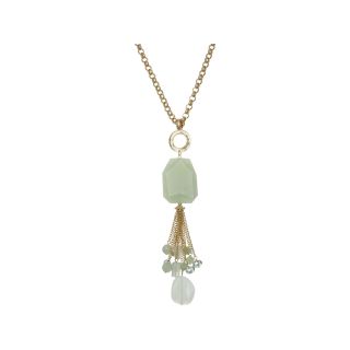 ROX by Alexa Jade & Green Glass Tassel Necklace, Womens
