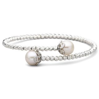 Cultured Freshwater Pearl & Sparkle Bead Bracelet, White, Womens
