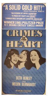 CRIMES OF THE HEART (ORIGINAL BROADWAY 3 SHEET)