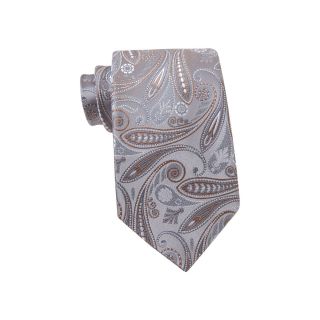Stafford Uptown Paisley Tie, Taupe, Mens