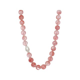 ROX by Alexa Red Glass Beaded Necklace, Womens