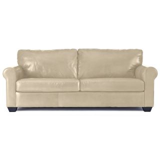 CLOSEOUT Possibilities Roll Arm Leather 59 Sofa, Bone