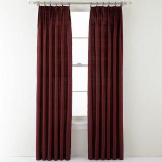 ROYAL VELVET Elegance Pinch Pleat Curtain Panel, Red
