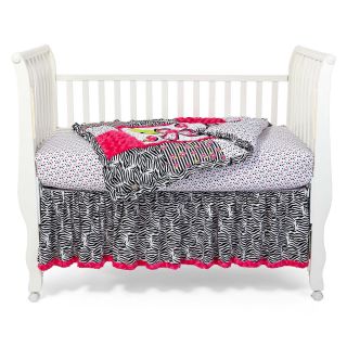 Trend Lab Zahara Zebra 3 pc. Baby Bedding, Black/White/Pink, Girls