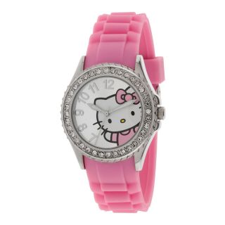 Hello Kitty Crystal Accent Watch, Pink, Womens