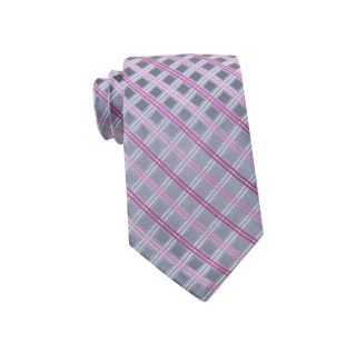 Stafford Bucktown Grid Tie, Pink, Mens