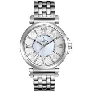 Bulova Womens Watch w/ Round Mother of Pearl Dial