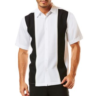 The Havanera Co. Short Sleeve Camp Shirt, White, Mens