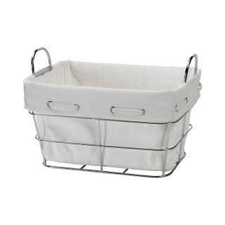 Creative Bath Aspen Medium Basket, Chrome/natural