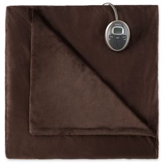 Sunbeam Royal Mink Heated Blanket, Chocolate (Brown)