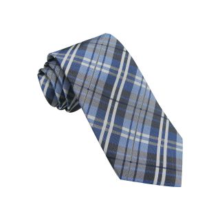 Stafford Multicolor Plaid Tie, Blue, Mens