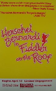 Fiddler on the Roof   Herschel Bernardi (Original Touring Production