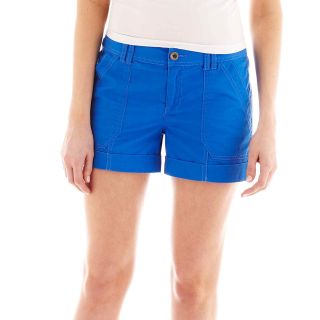 A.N.A Cuffed Cargo Shorts, Blue, Womens