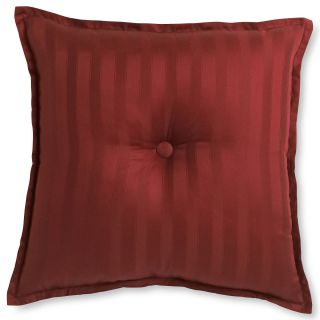 ROYAL VELVET Palmetto Red Damask Stripe 18 Square Decorative Pillow