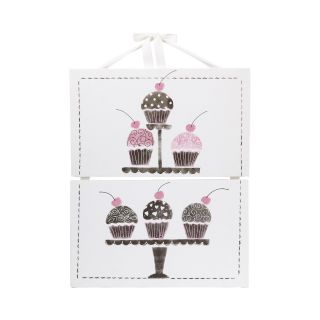 COTTON TALES Cotton Tale Cupcake 2 pc. Wall Art, Brown/Pink, Girls