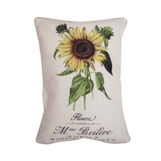 French Flowers Decorative Pillow, Yellow