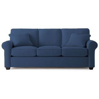 Possibilities Roll Arm 86 Sofa, Sapphire (Blue)