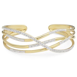 1/10 CT. T.W. Diamond Cuff Bracelet, Womens