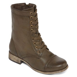 MIA girl Parrade Lace Up Fashion Boots, Olive, Womens