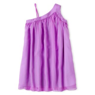 JOE FRESH Joe Fresh One Shoulder Chiffon Dress   Girls 1t 5t, Purple, Purple,