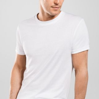 Stafford 4 pk. Blended Cotton Crewneck T Shirts, White, Mens