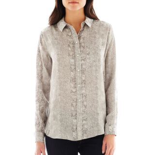 Mng By Mango Snakeprint Blouse, Coal