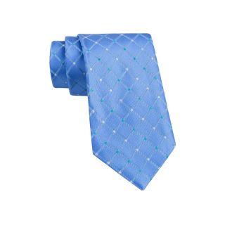 Stafford Starke Grid Silk Tie, Blue, Mens