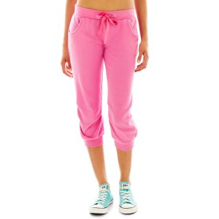 Rubber Doll Performance Banded Bottom Cropped Pants, Pink, Womens