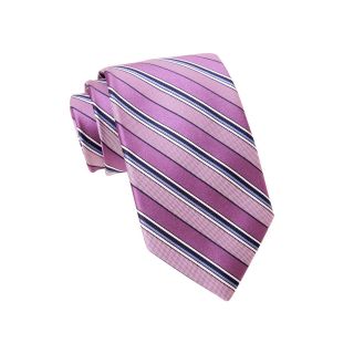 Stafford Striped Tie, Purple, Mens