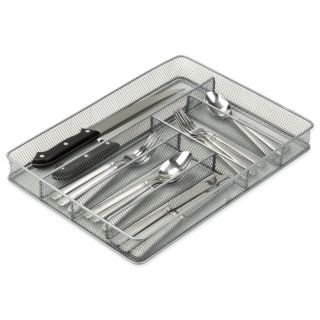 HONEY CAN DO Steel Mesh 6 Compartment Cutlery Tray