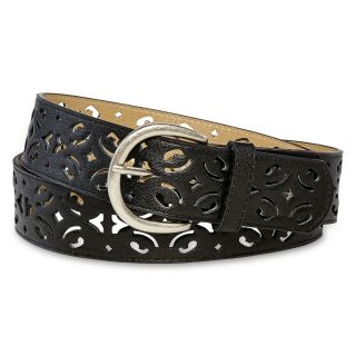 RELIC Scroll Perforated Belt, Black, Womens