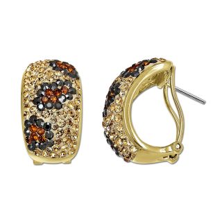 Crystal Leopard Earrings 18K/Sterling Silver, Womens