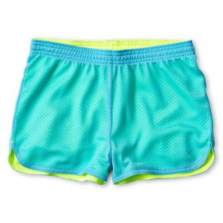 Xersion Reversible Mesh Dolphin Shorts   Girls 6 16 and Plus, Yellow/Blue