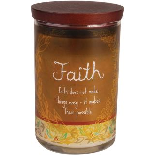 Woodwick Inspirational Faith Candle, Brown