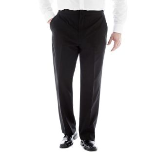 JF J.Ferrar JF J. Ferrar Flat Front Tuxedo Pants   Big and Tall, Black, Mens