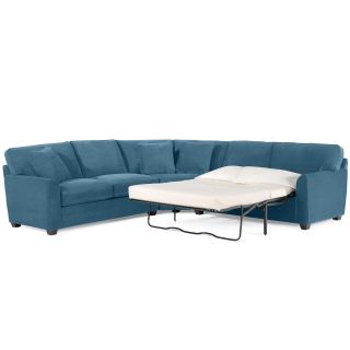 Possibilities 3 pc. Right Arm Facing Loveseat Sectional with Sleeper, Sapphire
