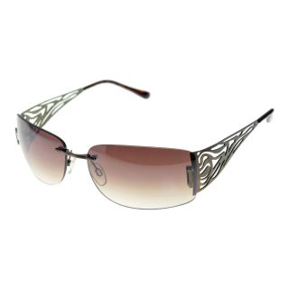 Solargenics Rectangular Sunglasses, Gunmetal, Womens